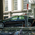 An electric car being charged